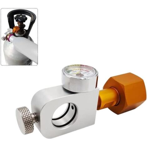 Adattatore di riempimento CO2, compatibile con bombole di CO2 SodaStream Duo, Art, Terra Quick Connect, adattatore di riempimento con manometro da 3500 PSI