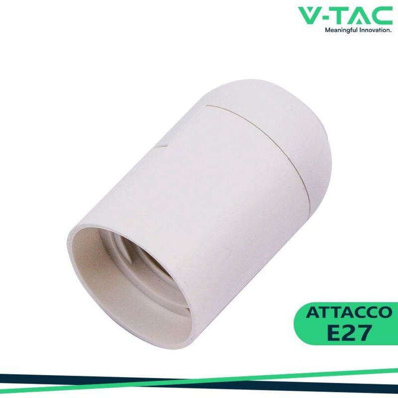 Portalampada in plastica per lampadine attacco E14 - sku 8751 - V-tac