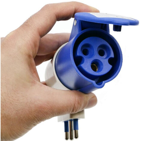 Adattatore Elettrico Spina Bipasso 2P+T 16A Presa Industriale CEE 16A 250V