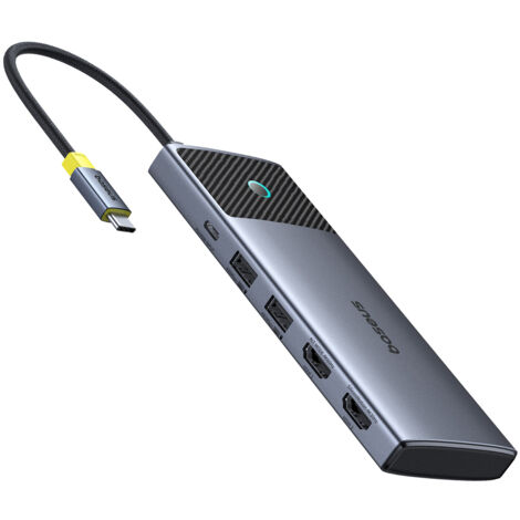 Adattatore HUB 7in1 Metal Gleam Serie II USB-C PD100W / 2x USB-A / 2x HDMI 4K / USB-C 3.0