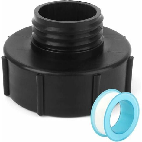 KOMIRO Adattatore IBC S100x8 a riduzione S60x6 con nastro PTFE - Per rubinetto serbatoio 1000L, adattatore serbatoio IBC per valvola barile serbatoio acqua piovana