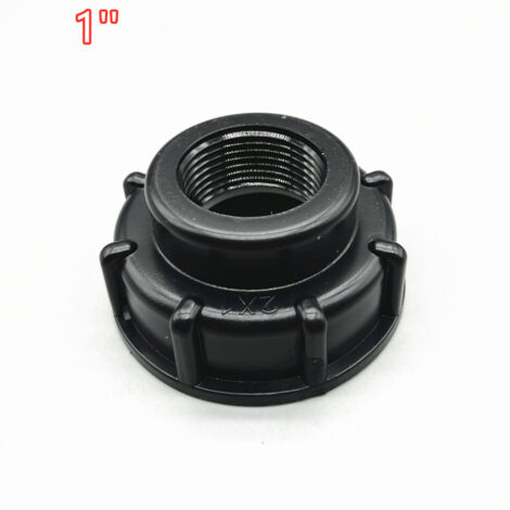 Adattatore IBC S60x6 Tappo per Serbatoio da 1000 Litri, 1 Pollice (Versione Convessa Esterna più Spessa di 1")