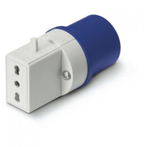Adattatore ip20 16a 2p+t 250v 6h 1 biv scame serie adapto 610.380