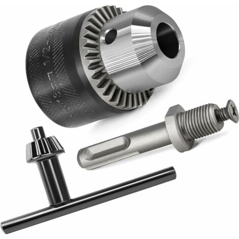 CYSLMUK Adattatore mandrino SDS-Plus 1,5-13 mm 1/2-20 UNF con chiave