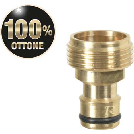 ADATTATORE MASCHIO FILETTATO RUBINETTO 100% IN OTTONE 3/4″ 20x27mm RIBIMEX