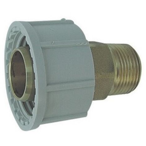 ADATTATORE MASCHIO IN OTTONE PLASSON PER TUBO POLIETILENE 2" x 63