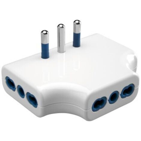 Adattatore Multiplo Piatto 2P+T 16A 3U.10/16A B ( GEWISS cod. GW28419 )
