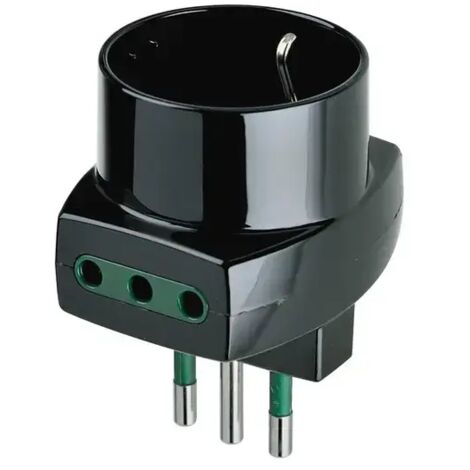 Adattatore multiplo Vimar S11+2P11+P30 nero
