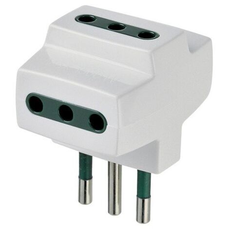 Adattatore multiplo Vimar s11+3p11 spina 10a bianco