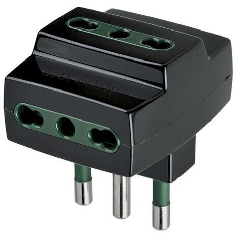 Adattatore multiplo Vimar S17+3P17/11 nero