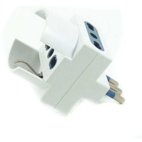 ADATTATORE MULTIPRESA 16A CON SHUKO SPINA ITALIANA +2 PRESA BIPASSO