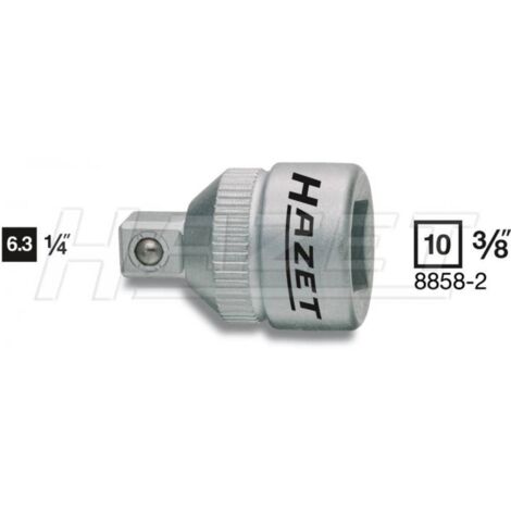 Adattatore per bussole 1/4 pollici Impronta (cacciavite) 3/8 (10 mm) 26 mm Hazet 8858-2