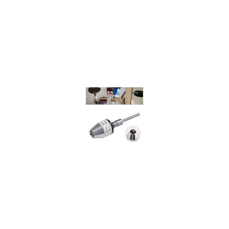 Image of ZVD - Adattatore per cacciavite a mandrino a 3 griffe senza chiave con attacco tondo da 2,35 mm, attacco dritto da 0,3–3,4 mm, frese per