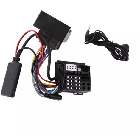 Adattatore per cavo AUX per autoradio Bluetooth, kit di cablaggio vivavoce per BMW E60 E63 E90 E91, pratico e nero.