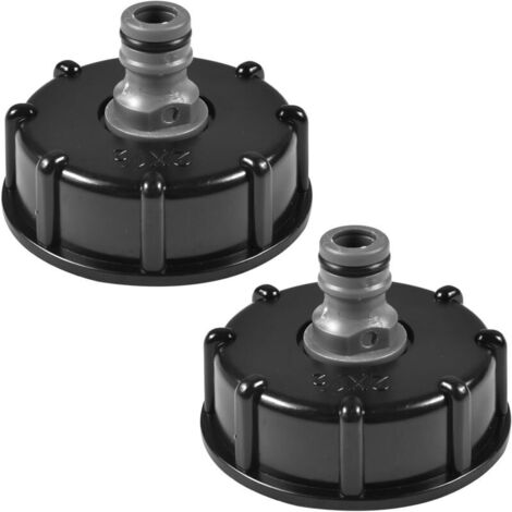 Adattatore per coperchio serbatoio in 2 pezzi, coperchio serbatoio IBC, raccordi IBC S60x6, coperchio foro filettato da 1/2 pollice per il collegamento di un tubo da giardino, serbatoio per acqua piov