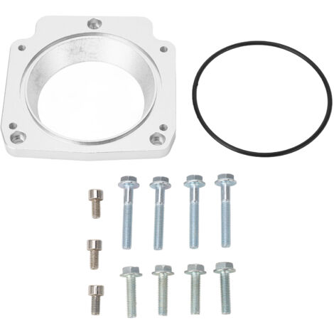 Adattatore per corpo farfallato da 3 a 4 bulloni, compatibile con motori DBC LM7, LR4, LQ4, da 4.8L a 6.0L con alesaggio di 77 mm, migliora le prestazioni del collettore di aspirazione.