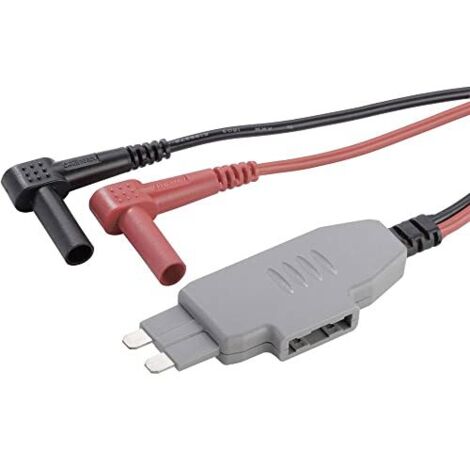 ADATTATORE PER MISURAZIONI [ SPINA CON FUSIBILE PIATTO - SPINA A LISTELLO 4 MM] GUAINA ISOLANTE VOLTCRAFT MS-4 NERO/ROS