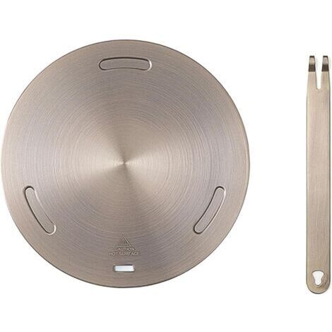 Adattatore per piano cottura a induzione in acciaio inox da 16 cm con manico rimovibile, adattatore per piano cottura a induzione per tazze da caffè, pentolini per il latte, oro rosa