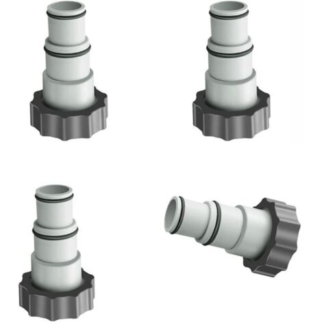 Adattatore per piscina KZQ da 4 pezzi, adattatore filettato di ricambio per tubo flessibile Intex A-Series, tubo flessibile da 1,5" e 1,25", adattatore per pompa per kit piscina