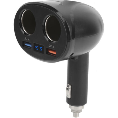 Adattatore per presa accendisigari Eosnow, doppio splitter per porta USB, distributore di elettronica per auto