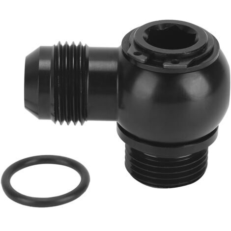 Adattatore per rail della pompa del carburante da 10 AN maschio e ORB-10 maschio, raccordo standard da 10AN a ORB-10 ORB-10, pratico raccordo in alluminio nero per auto.