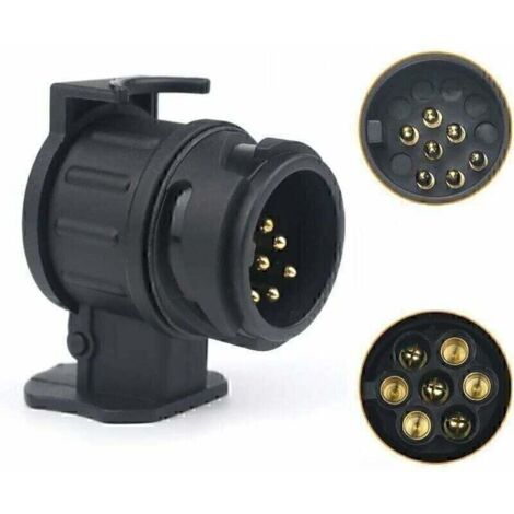 Adattatore per rimorchio GABRIELLE da 13 a 7 pin, connettore per rimorchio da 13 a 7 pin per auto, camper, roulotte, portabici