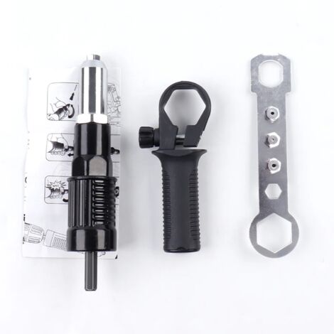 Adattatore per rivettatura per punte da trapano per alluminio – Convertitore universale per rivetti a estrazione (rivetti cavi) – Compatibile con utensili elettrici e manuali-lsw