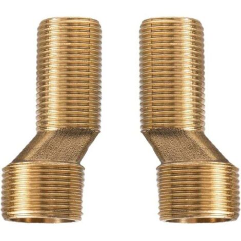 Adattatore per rubinetto doccia Ulisem2 pezzi con braccio girevole, connettore in ottone da 3/4" a 1/2" per rubinetti del bagno