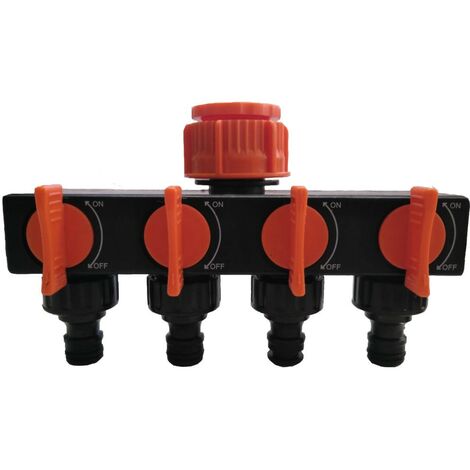 Adattatore per rubinetto in PVC a 4 uscite  Offerta esclusiva