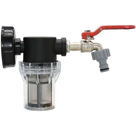 Adattatore per rubinetto per serbatoio dell'acqua IBC, connettore per secchio da 60 tonnellate, pompa per irrigazione da giardino, filtro per pistola ad acqua (3/4 con interfaccia per tubo flessibile 