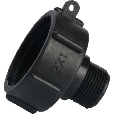 Adattatore per serbatoio IBC KZQ, connettore per rubinetto per tubo flessibile in plastica, S60X6, tappo con filettatura grossa per adattatore per rubinetto per barile di pioggia da 1 pollice per valv