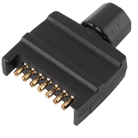 Adattatore per spina rimorchio maschio piatta a 7 pin Acouto, uscita 12V per auto, barca, camper con display luminoso, converte facilmente le spine del rimorchio esistenti.