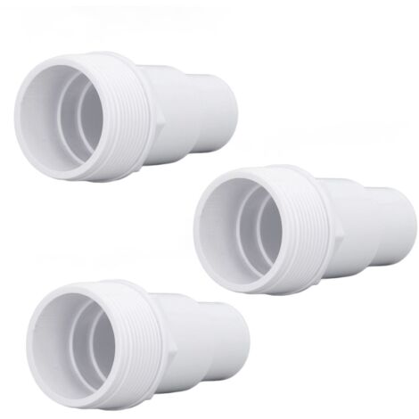 Adattatore per tubo flessibile con filettatura esterna G1-1/2 da 3 pezzi Forniture per piscine per la sostituzione di pompe fuori terra Filtri Skimmer