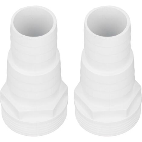 Adattatore per tubo flessibile della pompa del filtro della piscina KZQ da 2 pezzi, adattatore per tubo flessibile della piscina con filettatura maschio da 1-1/2 pollici, adattatore per tubo flessibil