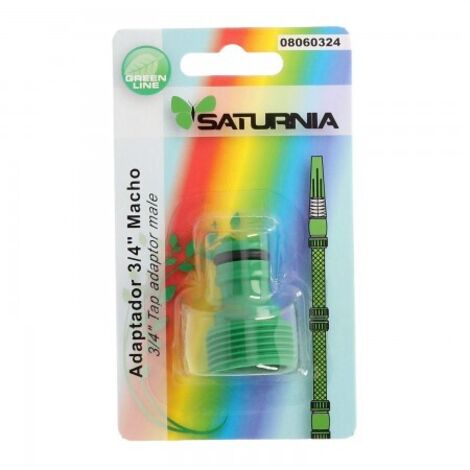 Adattatore per tubo in plastica 3/4 maschio Blister