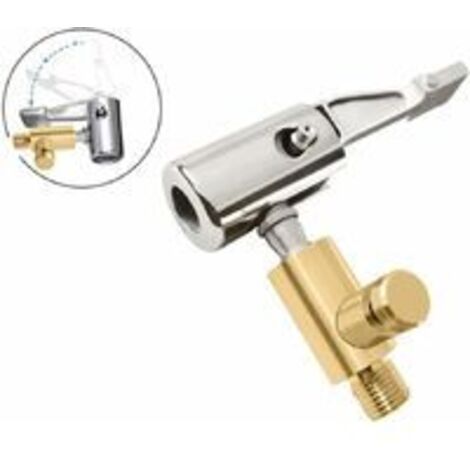 Adattatore per valvola pneumatici auto, ugello di gonfiaggio pneumatici portatile iSpchen con bocca filettata, connettore per pompa d'aria auto, non sgonfia