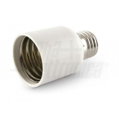 Adattatore portalampada da e27 a e40 plastico 240v 2a jolight alpha elettronica 23-84/1