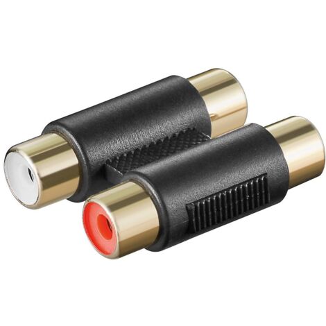 adattatore rca audio doppia presa rca giunto placcato in oro