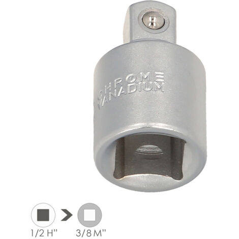 Adattatore riduttore da 1/2" femmina a 3/8" maschio in acciaio al cromo vanadio
