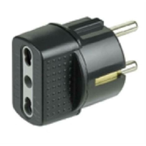 Adattatore schuko/10-16a nero