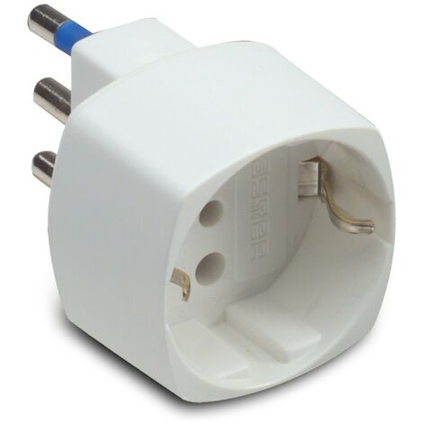 Adattatore Schuko 16A+T Bianco C.Sicurezza ( Master Cod. 05821 )