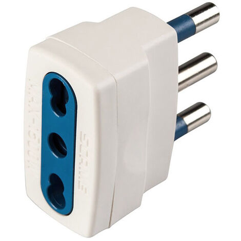 Adattatore Semplice Con Spina 2p T Presa Bipasso 10 16A