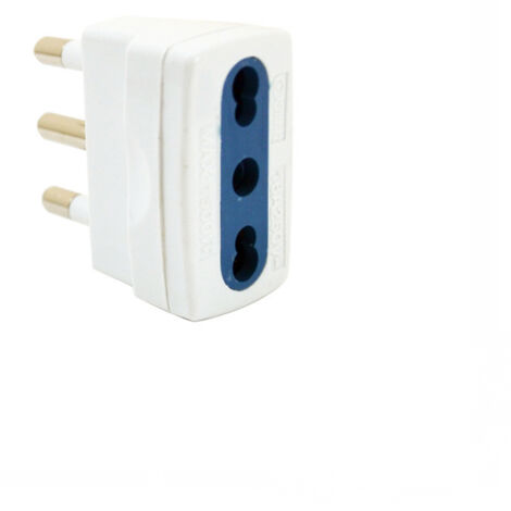 Adattatore Semplice Presa Bipasso E Spina 10/16a 2p+T Bianco