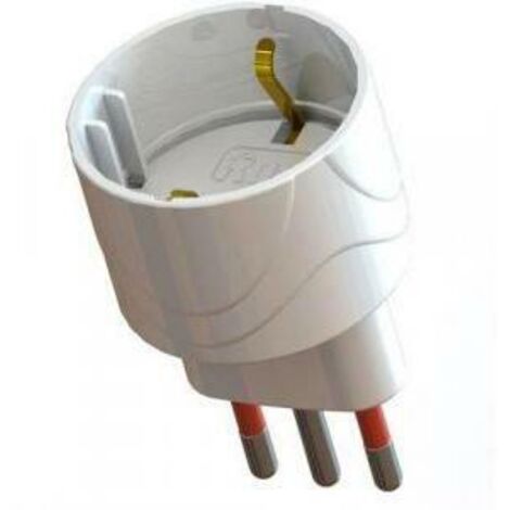 Adattatore semplice schuko 16a rosi 2p+t - prese 10/16a 2p+t, col. nero