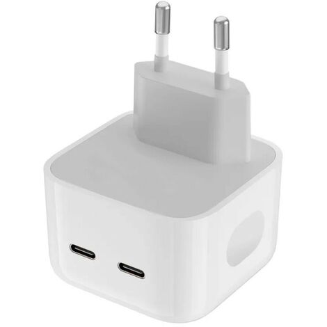 Adattatore Smartphone Doppia Ricarica Caricatore 35W Alimentatore Presa USB-CtoC
