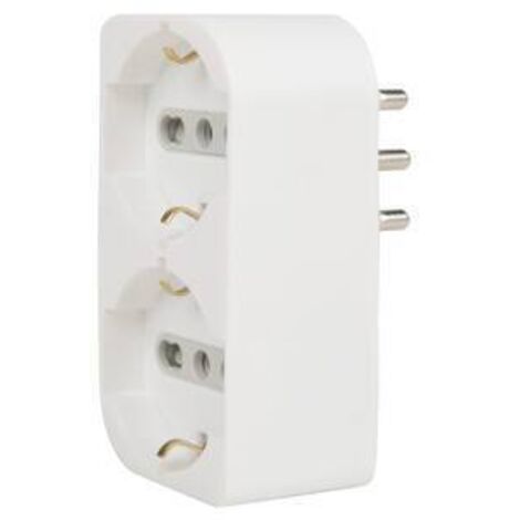 ADATTATORE SPINA 16A 2 PRESE UNIVERSALI SALVASPAZ