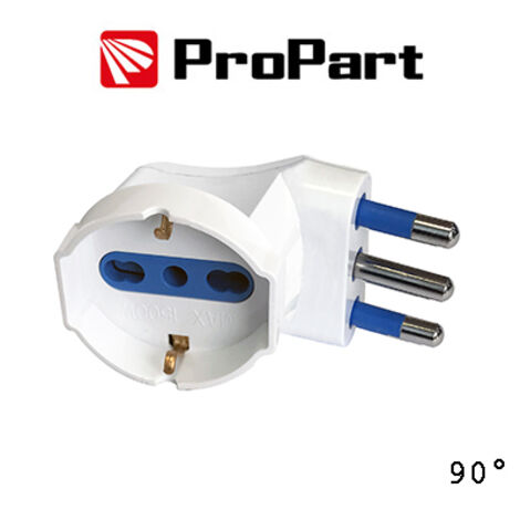 Adattatore Spina 16A Schuko 90° Salvaspazio