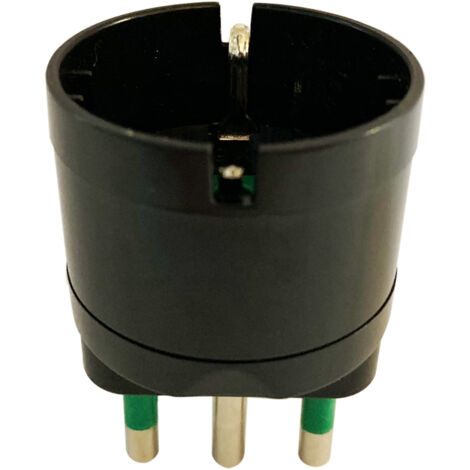 Adattatore spina S17 16A 2P/T Presa P30 nera