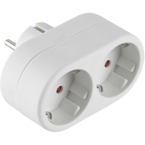 ADATTATORE SPINA SCHUKO A  2 PRESA SCHUKO FRONTALI