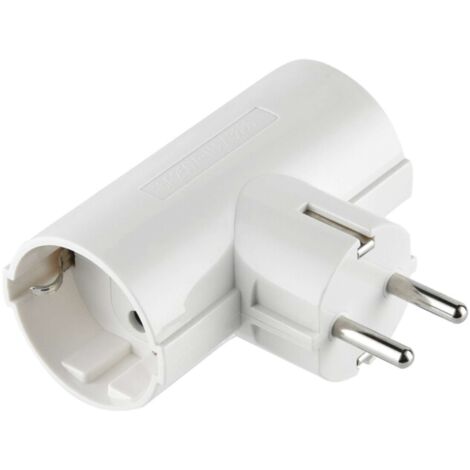 ADATTATORE SPINA SCHUKO A  2 PRESA SCHUKO LATERALI